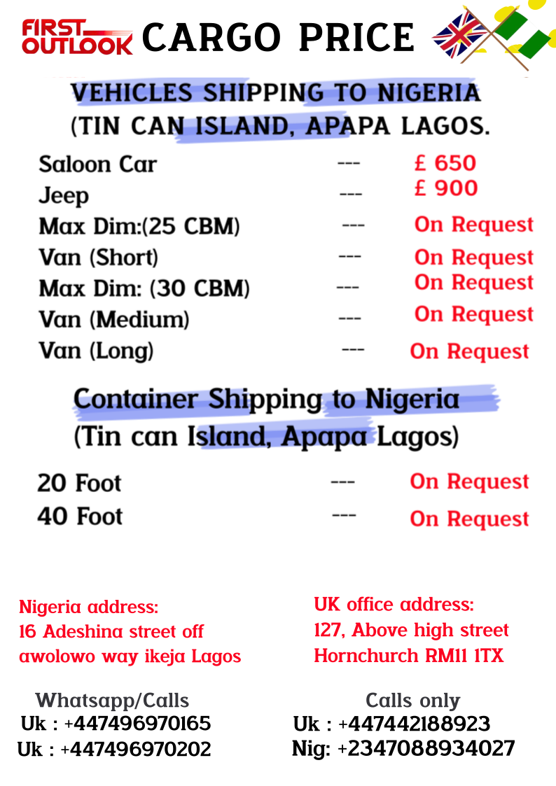 Vehicle shipping service to nigeria